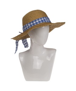 Καπέλο Ψάθινο Με Χρωματιστή Λωρίδα 98% Ψάθα/2% Polyester Μέγεθος One Size 37x37x12cm Σε 2 Χρώματα