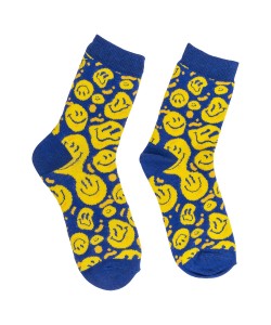 Κάλτσες Χαμόγελα Κίτρινο/Μπλε 70% Βαμβάκι/25% Polyester/5% Ελαστάνη Μέγεθος 36-42