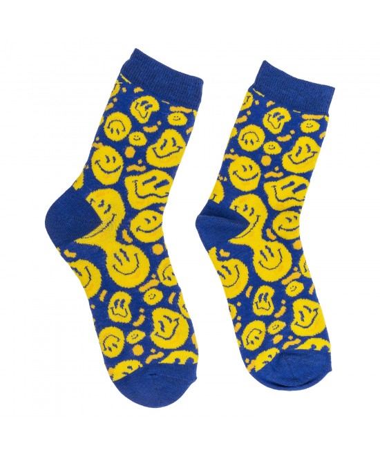 Κάλτσες Χαμόγελα Κίτρινο/Μπλε 70% Βαμβάκι/25% Polyester/5% Ελαστάνη Μέγεθος 36-42