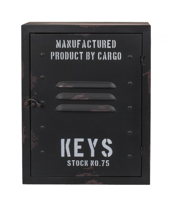 Κλειδοθήκη ‘Cargo’ 8 Θέσεων Μαύρο Μέταλλο 23x9x30cm
