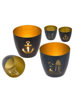 Ρεσώ Μαύρο Μέταλλο 10x10x9cm Σε 2 Σχέδια