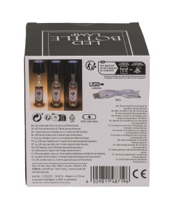 Επιτραπέζιο Φωτιστικό LED Φορητό Για Μπουκάλι Μαύρο Πλαστικό 11x10.5cm