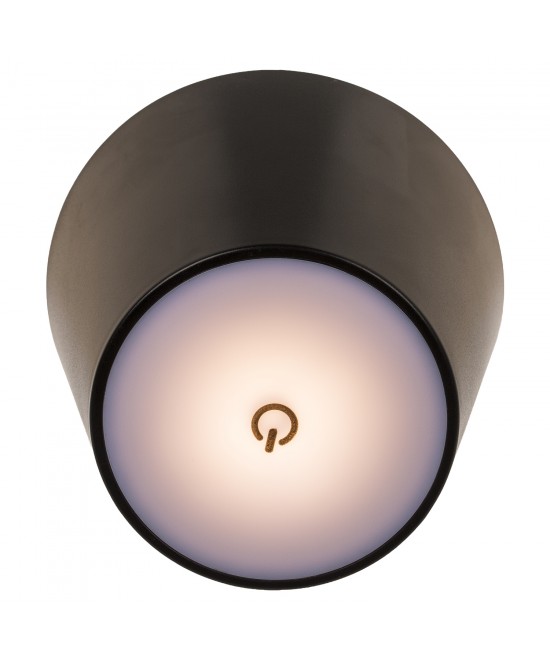 Επιτραπέζιο Φωτιστικό LED Φορητό Για Μπουκάλι Μαύρο Πλαστικό 11x10.5cm