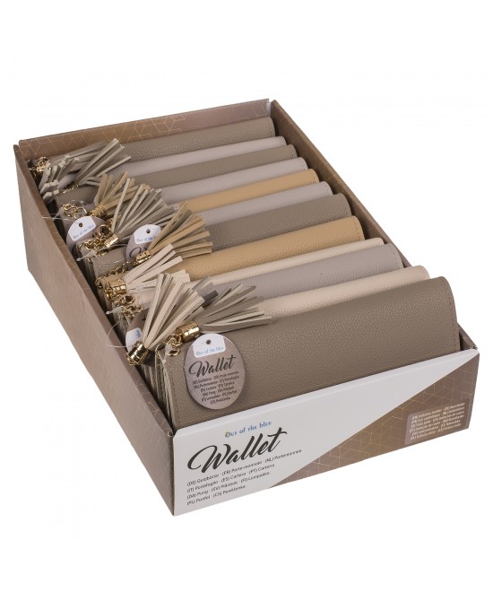 Πορτοφόλι Με Θήκη Με Φερμουάρ Δερματίνη 19x9.5cm Σε 4 Χρώματα