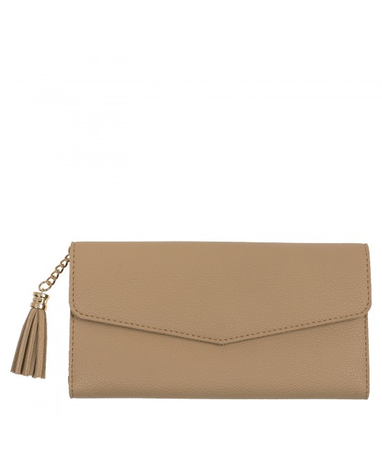 Πορτοφόλι Με Θήκη Με Φερμουάρ Δερματίνη 19x9.5cm Σε 4 Χρώματα