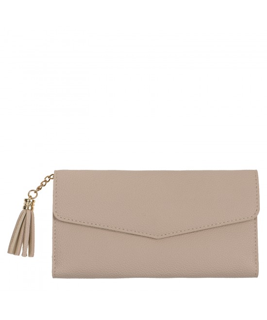 Πορτοφόλι Με Θήκη Με Φερμουάρ Δερματίνη 19x9.5cm Σε 4 Χρώματα