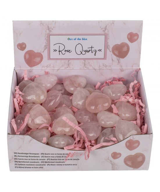 Καρδιά Χαλαζία Ροζ 2.5cm