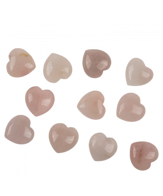Καρδιά Χαλαζία Ροζ 2.5cm