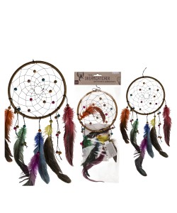 Διακοσμητικό Τοίχου Ονειροπαγίδα Με Φτερά Και Πέρλες 16x30cm