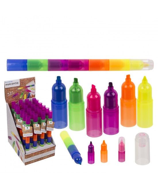 Μαρκαδόρος Υπογραμμίσεως 6 Σε 1 Πλαστικό 21cm