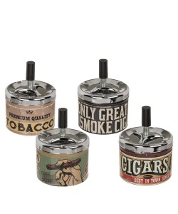 Σταχτοδοχείο Μέταλλο 10cm Σε 4 Σχέδια