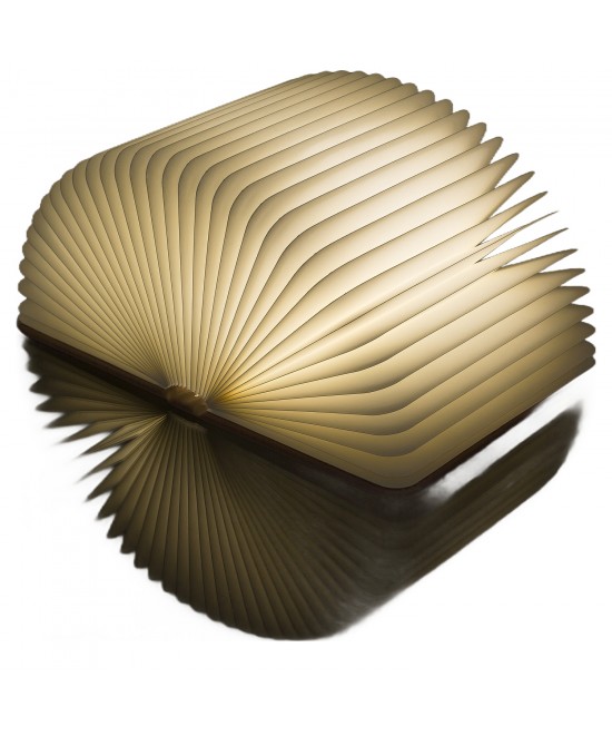 Λάμπα LED Ατμόσφαιρας Επιτραπέζια Βιβλίο Με Εξώφυλλο Δερματίνης Επαναφορτιζόμενη Καφέ 17x13cm