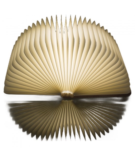 Λάμπα LED Ατμόσφαιρας Επιτραπέζια Βιβλίο Με Εξώφυλλο Δερματίνης Επαναφορτιζόμενη Καφέ 17x13cm