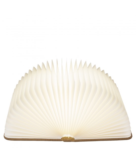 Λάμπα LED Ατμόσφαιρας Επιτραπέζια Βιβλίο Με Εξώφυλλο Δερματίνης Επαναφορτιζόμενη Καφέ 17x13cm