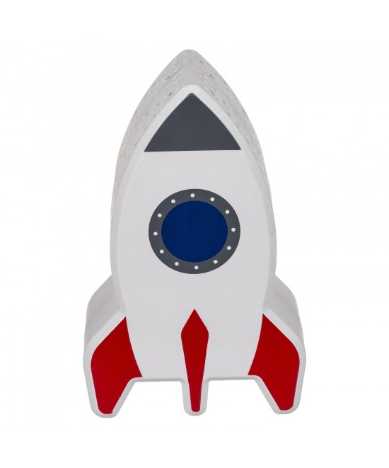 Λάμπα Νυχτός Πύραυλος Με Προτζέκτορα Αστεριών Μπαταρίας Πλαστικό 15cm