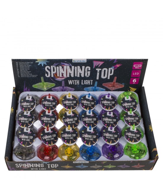 Παιχνίδι Σβούρα Με LED Πλαστικό 4.5cm Σε 6 Χρώματα