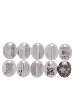 Παιχνίδι Σβούρα Με LED Πλαστικό 4.5cm Σε 6 Χρώματα