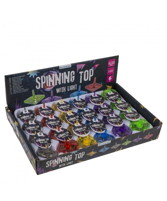 Παιχνίδι Σβούρα Με LED Πλαστικό 4.5cm Σε 6 Χρώματα