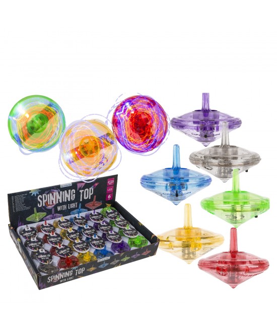 Παιχνίδι Σβούρα Με LED Πλαστικό 4.5cm Σε 6 Χρώματα