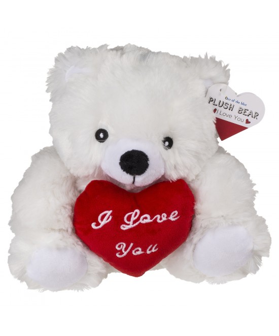Αρκουδάκι Με Κόκκινη Καρδιά ‘I Love You’ Λευκό/Κόκκινο 22cm