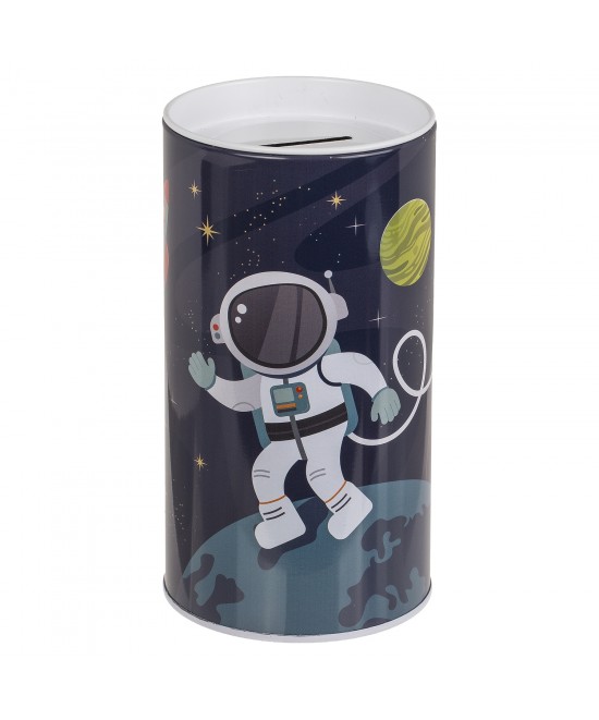 Κουμπαράς Διάστημα Με Αποσπώμενο Καπάκι Μέταλλο 15.5x8cm Σε 2 Σχέδια