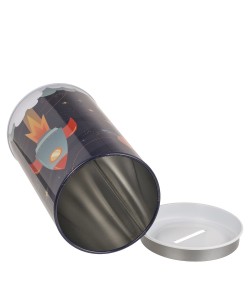 Κουμπαράς Διάστημα Με Αποσπώμενο Καπάκι Μέταλλο 15.5x8cm Σε 2 Σχέδια