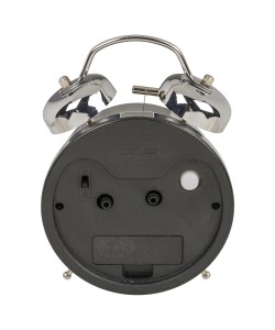 Ρολόι Επιτραπέζιο Με Ξυπνητήρι Ασημί Μέταλλο 17x11cm