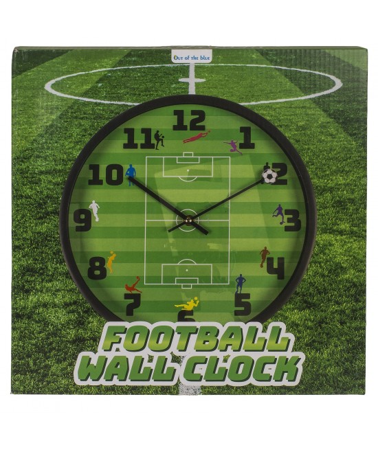 Ρολόι Τοίχου Ποδόσφαιρο Πράσινο Πλαστικό Φ30cm