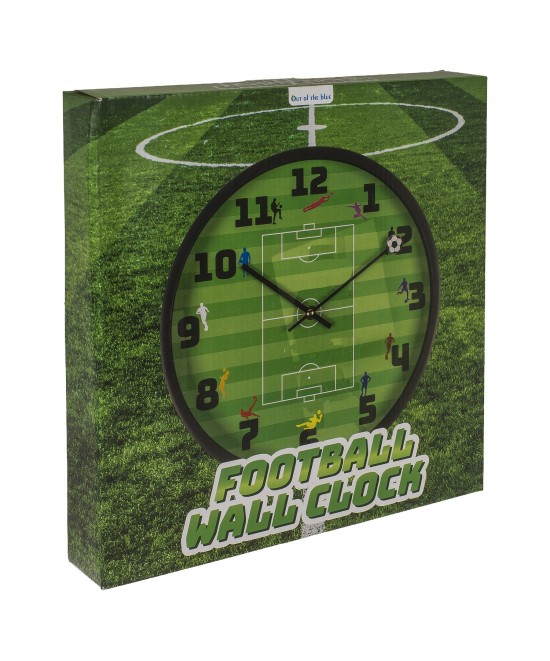 Ρολόι Τοίχου Ποδόσφαιρο Πράσινο Πλαστικό Φ30cm