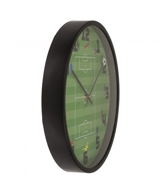 Ρολόι Τοίχου Ποδόσφαιρο Πράσινο Πλαστικό Φ30cm