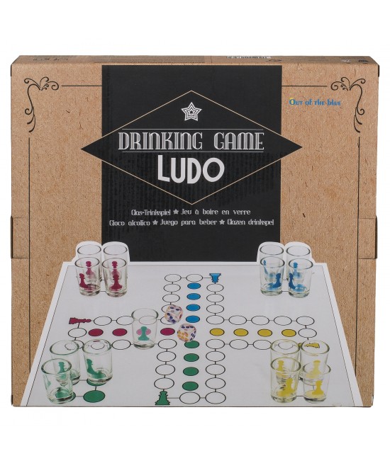 Παιχνίδι Επιτραπέζιο Ποτού Ludo Με 16 Ποτήρια 31x31cm
