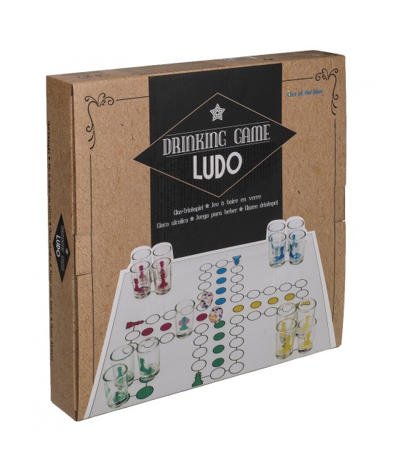 Παιχνίδι Επιτραπέζιο Ποτού Ludo Με 16 Ποτήρια 31x31cm