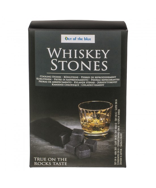 Πέτρες Ψύξης Για Ουίσκι Σε Βελούδινη Θήκη Σετ 6Τμχ