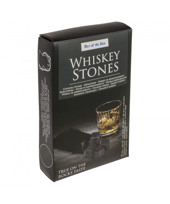 Πέτρες Ψύξης Για Ουίσκι Σε Βελούδινη Θήκη Σετ 6Τμχ