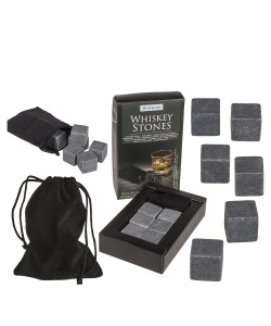 Πέτρες Ψύξης Για Ουίσκι Σε Βελούδινη Θήκη Σετ 6Τμχ