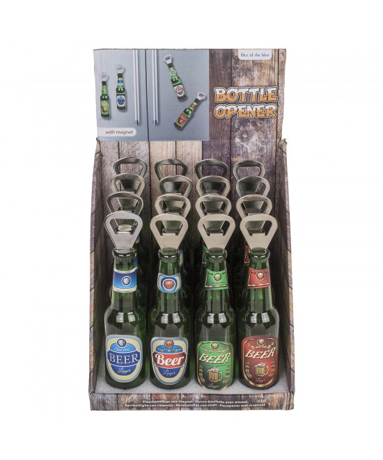Ανοιχτήρι Μπουκαλίων Με Μαγνήτη Σε Σχήμα Μπουκαλιού Μπύρας Μέταλλο/Πλαστικό 21cm Σε 5 Σχέδια