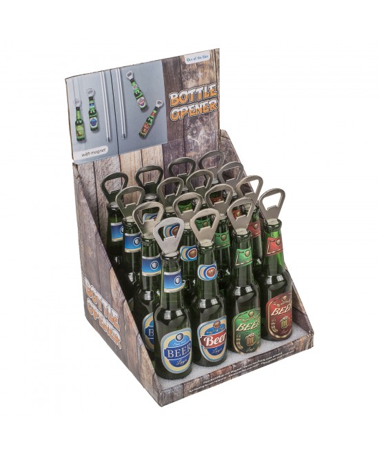 Ανοιχτήρι Μπουκαλίων Με Μαγνήτη Σε Σχήμα Μπουκαλιού Μπύρας Μέταλλο/Πλαστικό 21cm Σε 5 Σχέδια