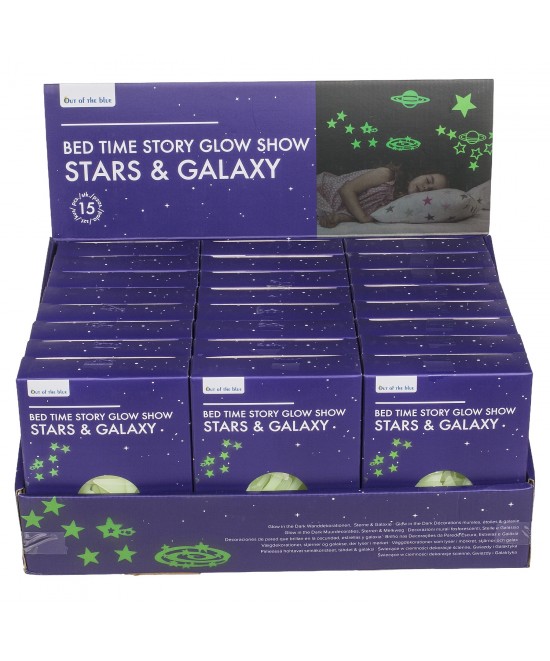 Αυτοκόλλητα Τοίχου Που Φωσφορίζουν Αστέρια Και Πλανήτες Σετ 15Τμχ Σε 3 Σχέδια