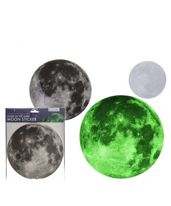 Αυτοκόλλητο Τοίχου Που Φωσφορίζει Σελήνη 19.3cm