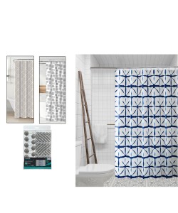 Κουρτίνα Μπάνιου PEVA 200x180cm Σε 3 Σχέδια