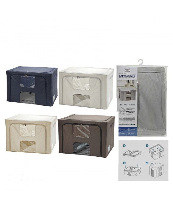 Κουτί Αποθήκευσης Με Παράθυρο 100L 60x42x40cm Σε 4 Χρώματα
