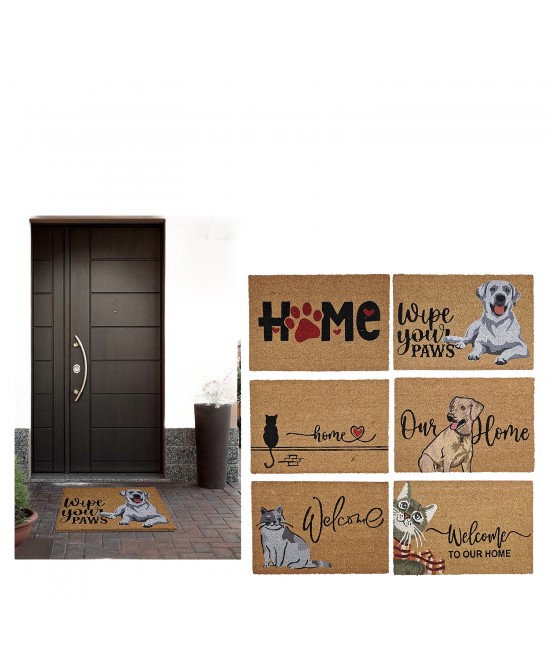 Πατάκι Εισόδου Με Κατοικίδιο 60% PVC/40% Ίνες Καρύδας 40x60cm Σε 6 Σχέδια