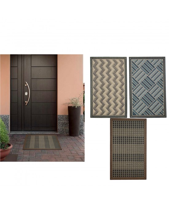 Πατάκι Εισόδου Ρετρό 100% Πολυεστέρας 45x75cm Σε 3 Σχέδια