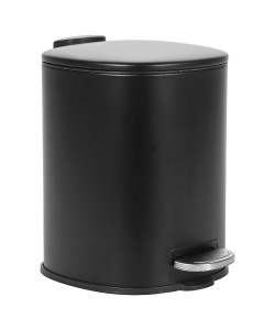 Πεντάλ 5L Μαύρο Ματ Ανοξείδωτο Ατσάλι 25x20x27cm