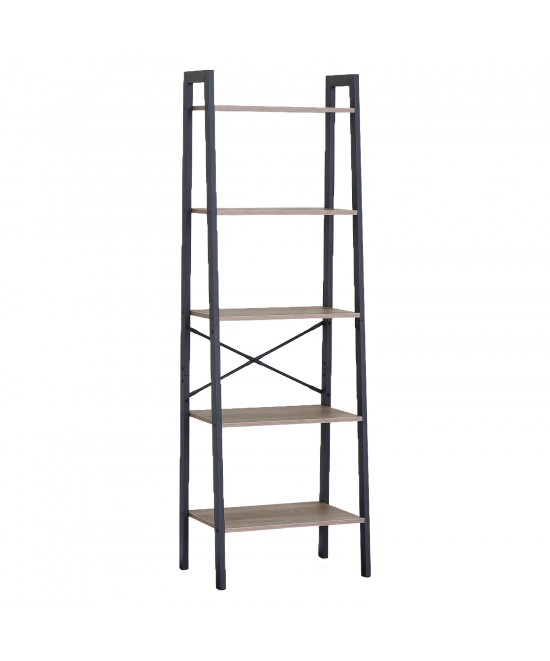 Ραφιέρα ArteLibre TARNOX Με 5 Ράφια Δρυς/Μαύρο MDF/Μέταλλο 56x37.8x172.2cm Ραφιέρα ArteLibre TARNOX Με 5 Ράφια Δρυς/Μαύρο MDF/Μέταλλο 56x37.8x172.2cm