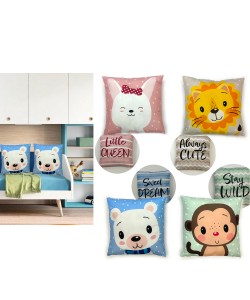 Μαξιλάρι Baby Cute 45x45cm Με Φερμουάρ Σε 4 Σχέδια