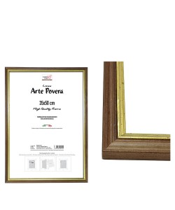 Κορνίζα Καφέ Ξύλο 35x50cm