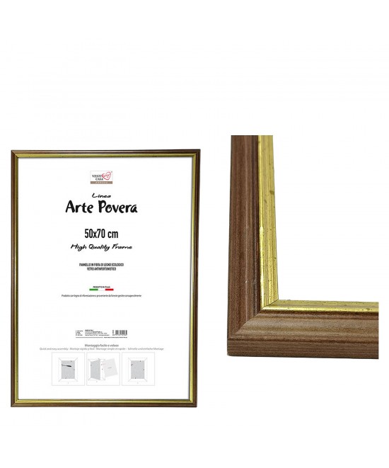 Κορνίζα Καφέ Ξύλο 50x70cm
