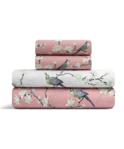 LINO Σετ Παπλωματοθήκη Μονή (160X240) Parrots Σομόν