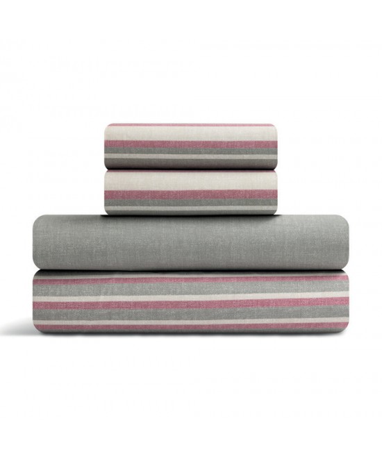 LINO Σετ Παπλωματοθήκη Μονή (160x240) Madison Dusty Pink LINO Σετ Παπλωματοθήκη Μονή (160x240) Madison Dusty Pink